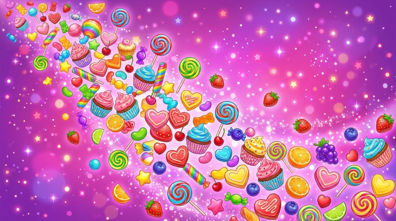 Sweet Bonanza slot com doces coloridos