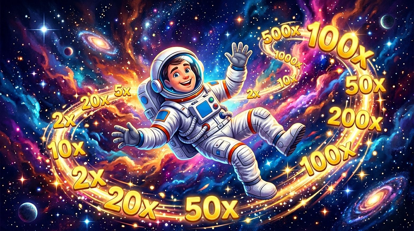 Spaceman astronauta flutuando